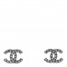 Ruthenium Crystal Studded CC Earrings