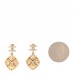 Crystal CC Drop Earrings Gold