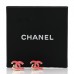 Metal Enamel CC Earrings Hot Pink