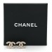 Metal Graduated Pearl Crystal CC Earrings Gold