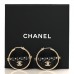 Metal Resin Quilted CC Bag Bag Hoop Earrings Black Gold