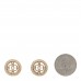 Pearl CC Round Rope Earrings Gold