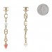 Enamel Pearl CC Cha-Nel Drop Earrings Gold
