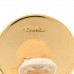Pearl Resin CC Clover Clip On Earrings Gold