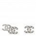 Baguette Crystal Double CC Earrings Silver