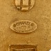 Metal CC Round Clip On Earrings Gold
