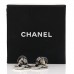 Crystal Enamel CC Star Drop Earrings Silver Black