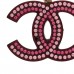 Crystal Resin CC Drop Earrings Pink Burgundy