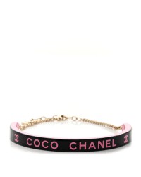 Resin Logo Choker Pink Black