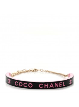 Resin Logo Choker Pink Black