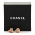 Crystal CC Resin Heart Earrings Gold Pink White