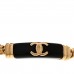Metal Enamel CC Choker Gold Black