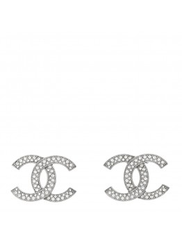 Crystal Palais Garnier CC Earrings Silver