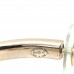 Metal Crystal Chain CC Hoop Earrings Gold