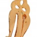 Metal CC Hoop Clip On Earrings Gold