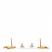 Metal CC Paris Button Stud Earrings Gold