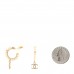 Pearl CC Hoop Drop Earring Gold