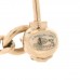 Crystal CC Drop Earrings Pink Grey Gold