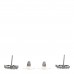Ruthenium Crystal Studded CC Earrings