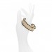 Lambskin Crystal CC Star Cuff S Bracelet Gold Black
