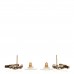 Metal Crystal CC Earrings Gold Multicolor