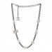 Ruthenium Crystal Chain CC Lucky Charms Choker Silver