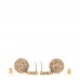 Metal CC Ornate Ball Drop Earrings Gold