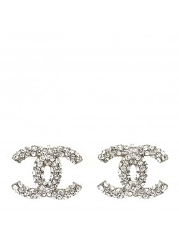Crystal CC Earrings Silver