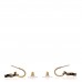 Glitter Enamel Pearl Crystal CC Drop Earrings  Black