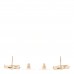 Crystal Baguette CC Earrings Gold