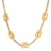 Metal Crystal CC Marquise Choker Gold