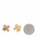 Metal Clover CC Earrings Gold