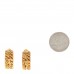 Metal CC Hoop Clip On Earrings Gold