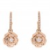 18K Rose Gold Diamond Extrait de Camelia Drop Earrings