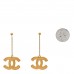 CC Drop Earrings Matte Gold