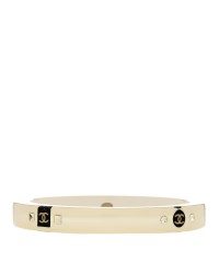 Resin Crystal CC Bangle Bracelet White