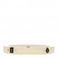 Resin Crystal CC Bangle Bracelet White