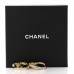 Metal Crystal CC Open Heart Earrings Gold