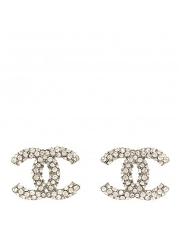 Crystal CC Earrings Silver