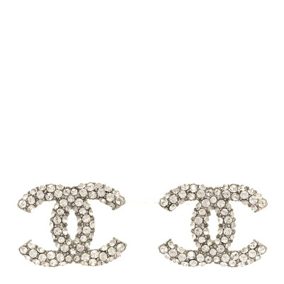 Crystal CC Earrings Silver