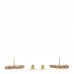 Crystal Pearl CC Dazzling Domino Earrings Gold