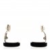Mirror CC Clip On Earrings Black