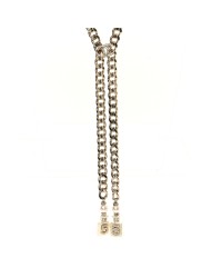 Pearl Resin Crystal CC No 5 Perfume Bottle Chain Gold