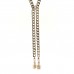 Pearl Resin Crystal CC No 5 Perfume Bottle Chain Gold