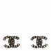 Crystal CC Earrings Ruthenium