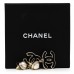 Pearl Enamel CC Drop Earrings Black