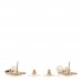 Pearl Crystal Lambskin Chain CC Dangle Earrings Gold