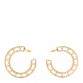 Metal CC Hoop Earrings Gold
