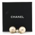 Pearl CC Chain Drop Earrings Gold