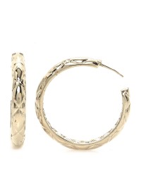 Crystal CC Hoop Earrings Gold